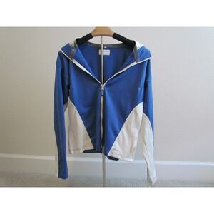 Nautilus Full Zip Hoodie Large Blue White Colorblock Y2K Sporty Track Jacket